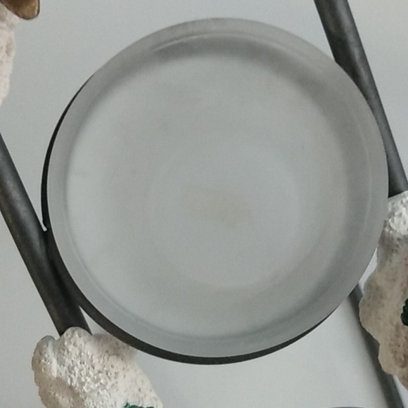 Vintage Sledding Santa Candle Holders Christmas Decor with Cute Reindeers 10x14" - Picture 9 of 10